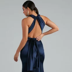 Windsor. Johanna Formal Convertible Ties Satin Dress -Deals Skirt Store 05002 1126 12 7fed3f41 af5b 4240 98d3 d0a602eb171f