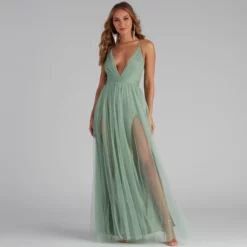 Windsor. Saylor Formal Double Slit Tulle Dress -Deals Skirt Store 05002 1166 1