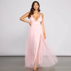 Windsor. Saylor Formal Double Slit Tulle Dress -Deals Skirt Store 05002 1236 1 4df2026c d92d 494f b796 12d302632157