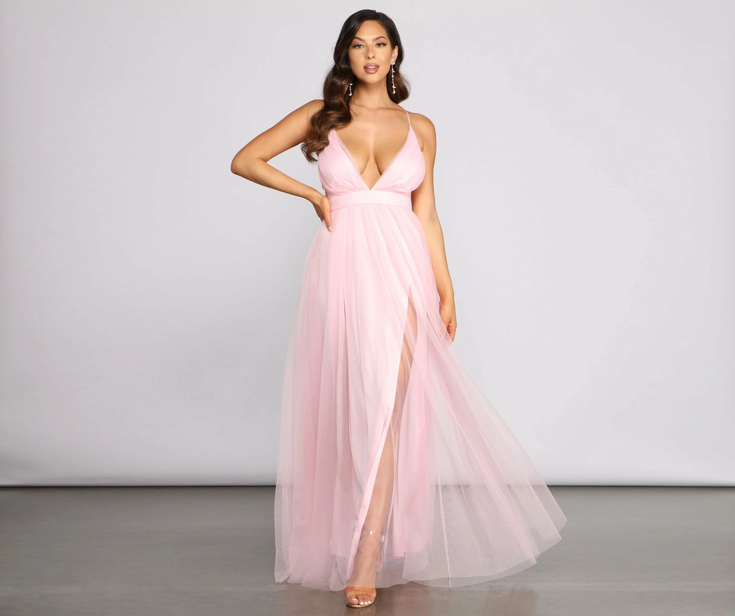 Windsor. Saylor Formal Double Slit Tulle Dress 13 Windsor. Saylor Formal Double Slit Tulle Dress - Image 11