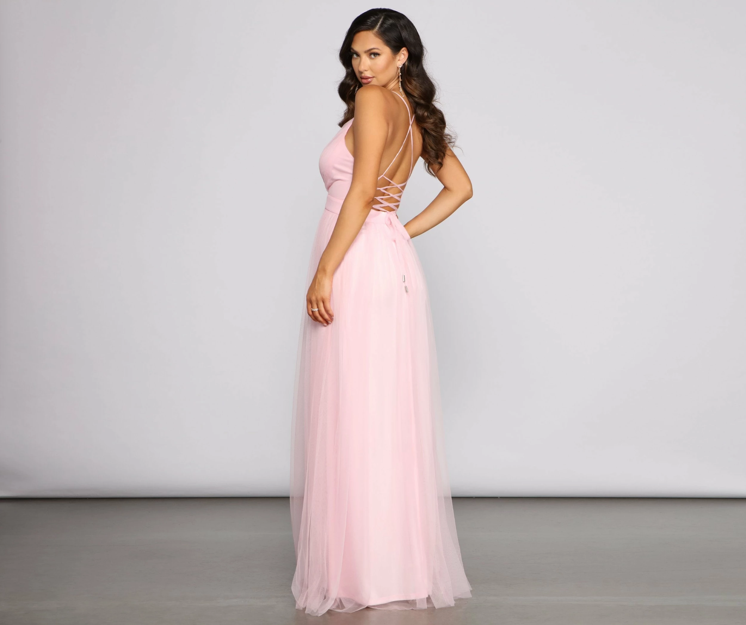Windsor. Saylor Formal Double Slit Tulle Dress 14 Windsor. Saylor Formal Double Slit Tulle Dress - Image 12
