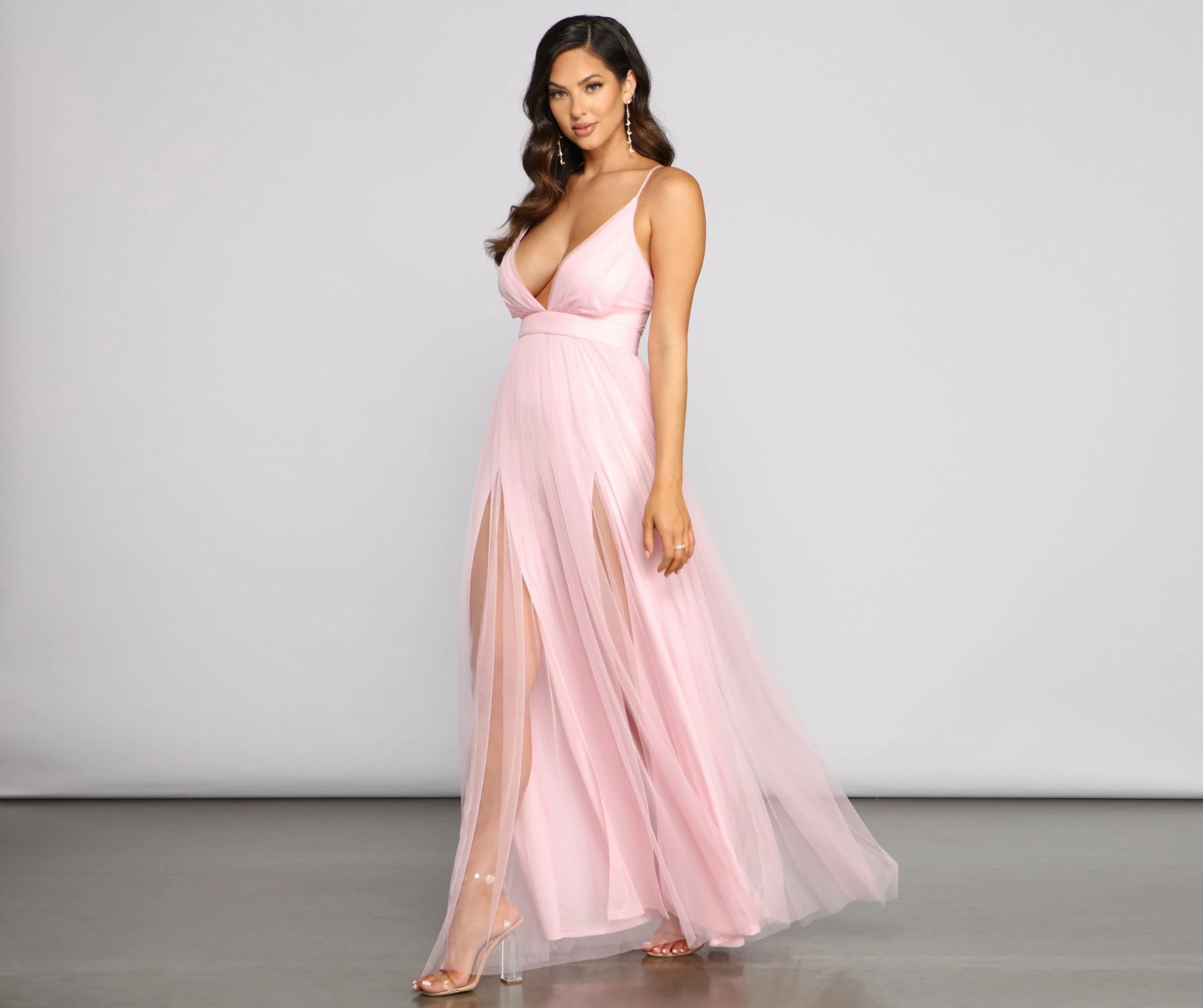 Windsor. Saylor Formal Double Slit Tulle Dress 15 Windsor. Saylor Formal Double Slit Tulle Dress - Image 13