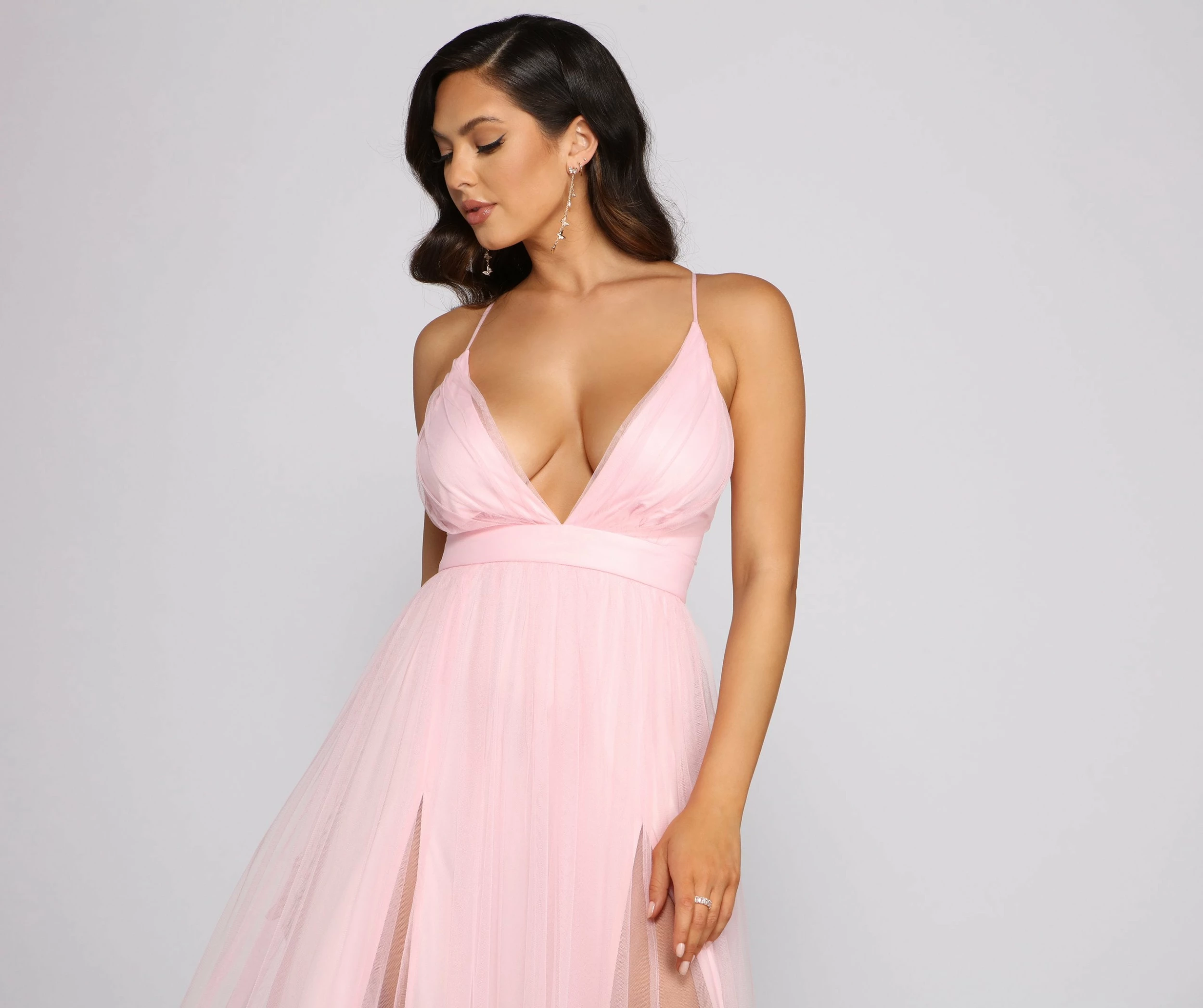 Windsor. Saylor Formal Double Slit Tulle Dress 16 Windsor. Saylor Formal Double Slit Tulle Dress - Image 14