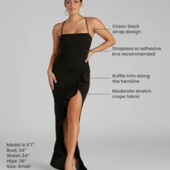 Windsor. Tiffany Sleeveless High Slit Formal Dress -Deals Skirt Store 05002 1239 9