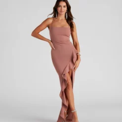 Windsor. Tiffany Sleeveless High Slit Formal Dress -Deals Skirt Store 05002 1242 1