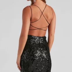 Windsor. Lila Formal Open-Back Sequin Mermaid Dress -Deals Skirt Store 05002 1287 2