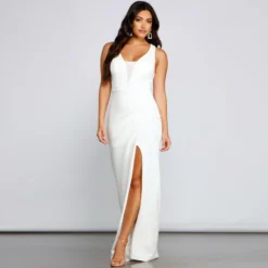 Windsor. Viv Formal Crepe Wrap Dress -Deals Skirt Store 05002 1353 1