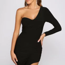 Windsor. Shay Formal One Shoulder Asymmetrical Dress -Deals Skirt Store 05002 1465 3