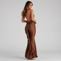 Windsor. Meadow Formal Open Back Ruffled Dress -Deals Skirt Store 05002 1635 1