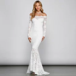 Windsor. Betty Formal Off The Shoulder Lace Dress -Deals Skirt Store 05002 1705 1