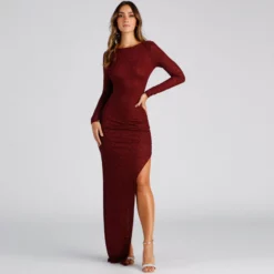 Windsor. Denise Long Sleeve Glitter Knit Dress -Deals Skirt Store 05002 1710 4