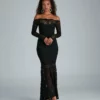 Windsor. Betty Formal Off The Shoulder Lace Dress