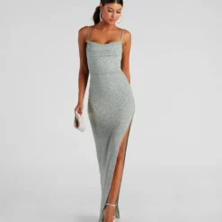 Windsor. Lola Formal High Slit Glitzy Glitter Dress 34 Windsor. Lola Formal High Slit Glitzy Glitter Dress -Deals Skirt Store 05002 1717 1 557cd392 b3f1 4219 8902 9fd156f6bf61