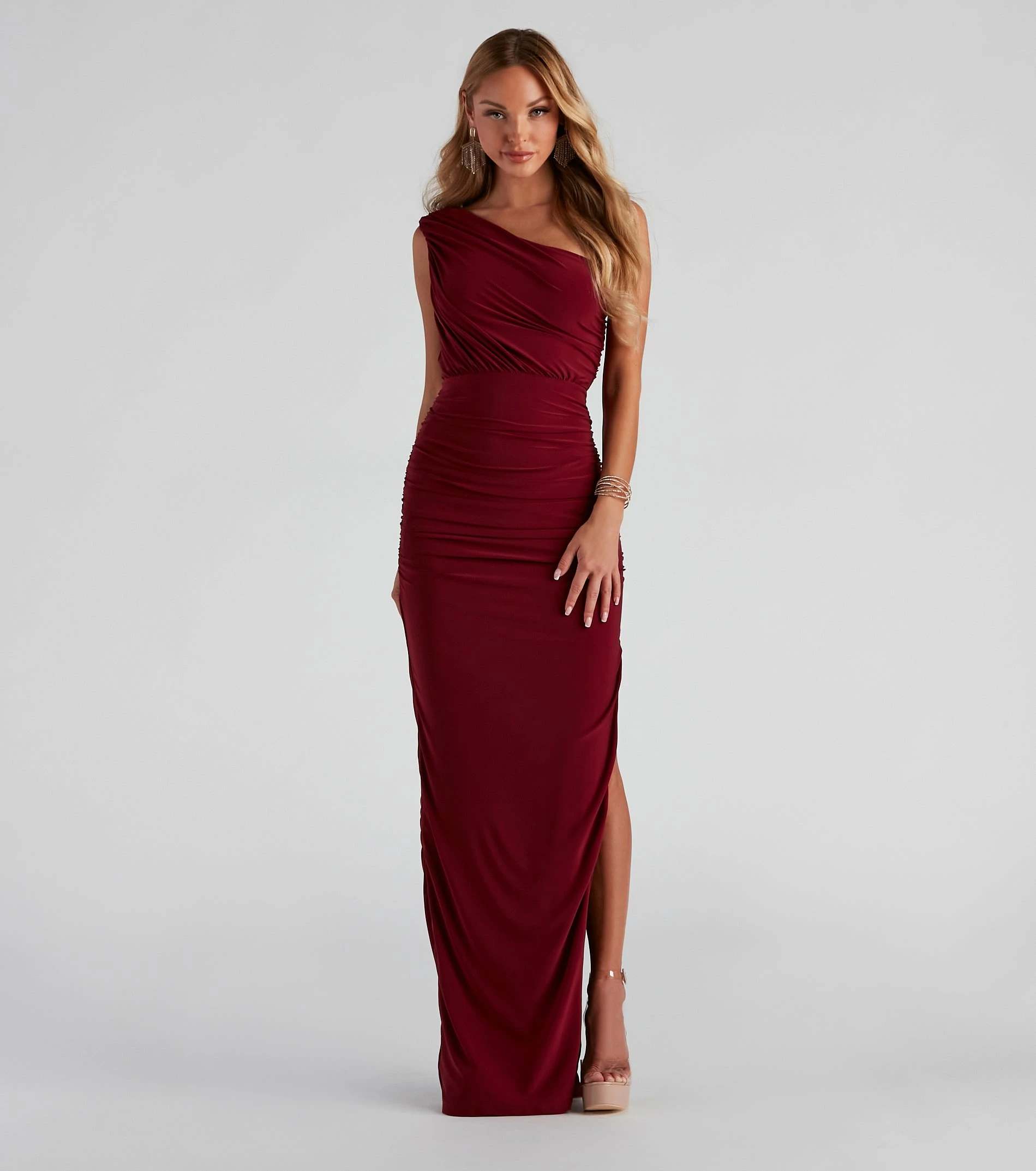 Windsor. Adora Formal One-Shoulder Ruched Dress 11 Windsor. Adora Formal One-Shoulder Ruched Dress - Image 9