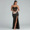 Windsor. Amiah Formal High Slit Corset Dress -Deals Skirt Store 05002 1786 1