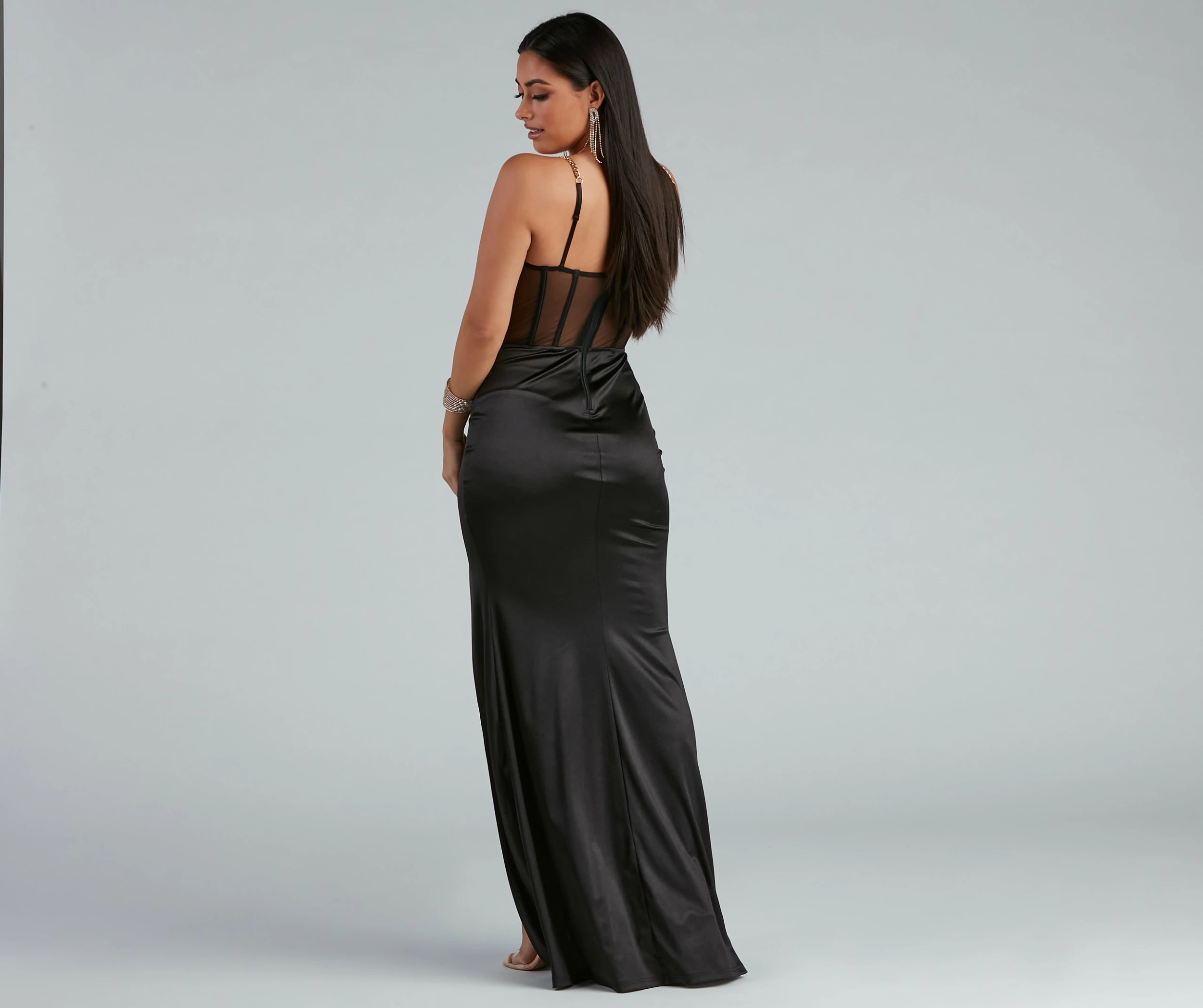 Windsor. Amiah Formal High Slit Corset Dress 4 Windsor. Amiah Formal High Slit Corset Dress - Image 2