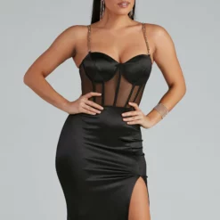 Windsor. Amiah Formal High Slit Corset Dress 9 Windsor. Amiah Formal High Slit Corset Dress -Deals Skirt Store 05002 1786 4