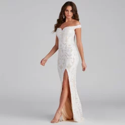 Windsor. Kaylen Sequin Off-The-Shoulder Formal Dress -Deals Skirt Store 05002 1820 3 2c99578b f5f3 4b24 8799 1cc7f3fcd0c9
