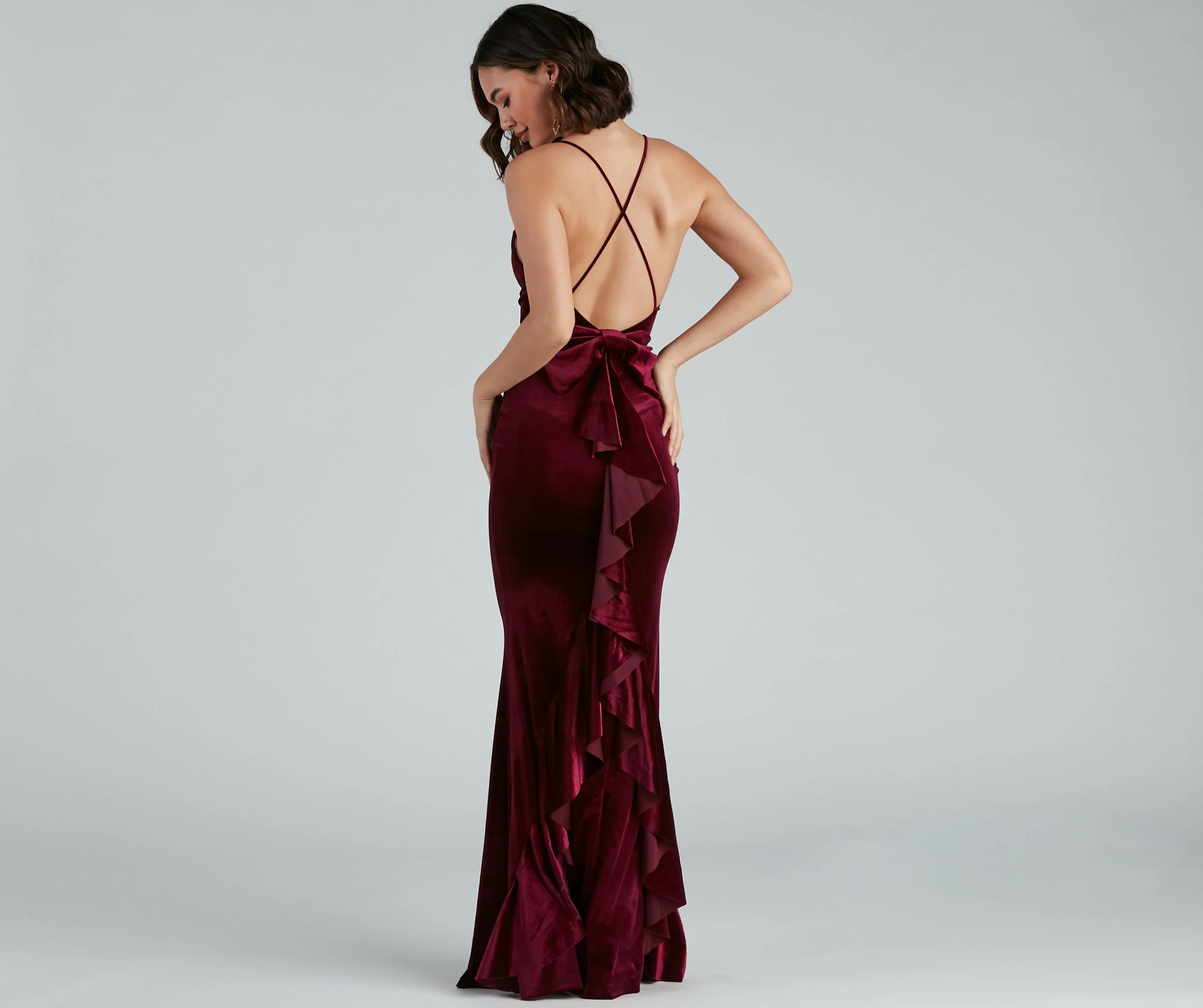 Windsor. Margot Formal Ruffled Velvet Dress 8 Windsor. Margot Formal Ruffled Velvet Dress - Image 6