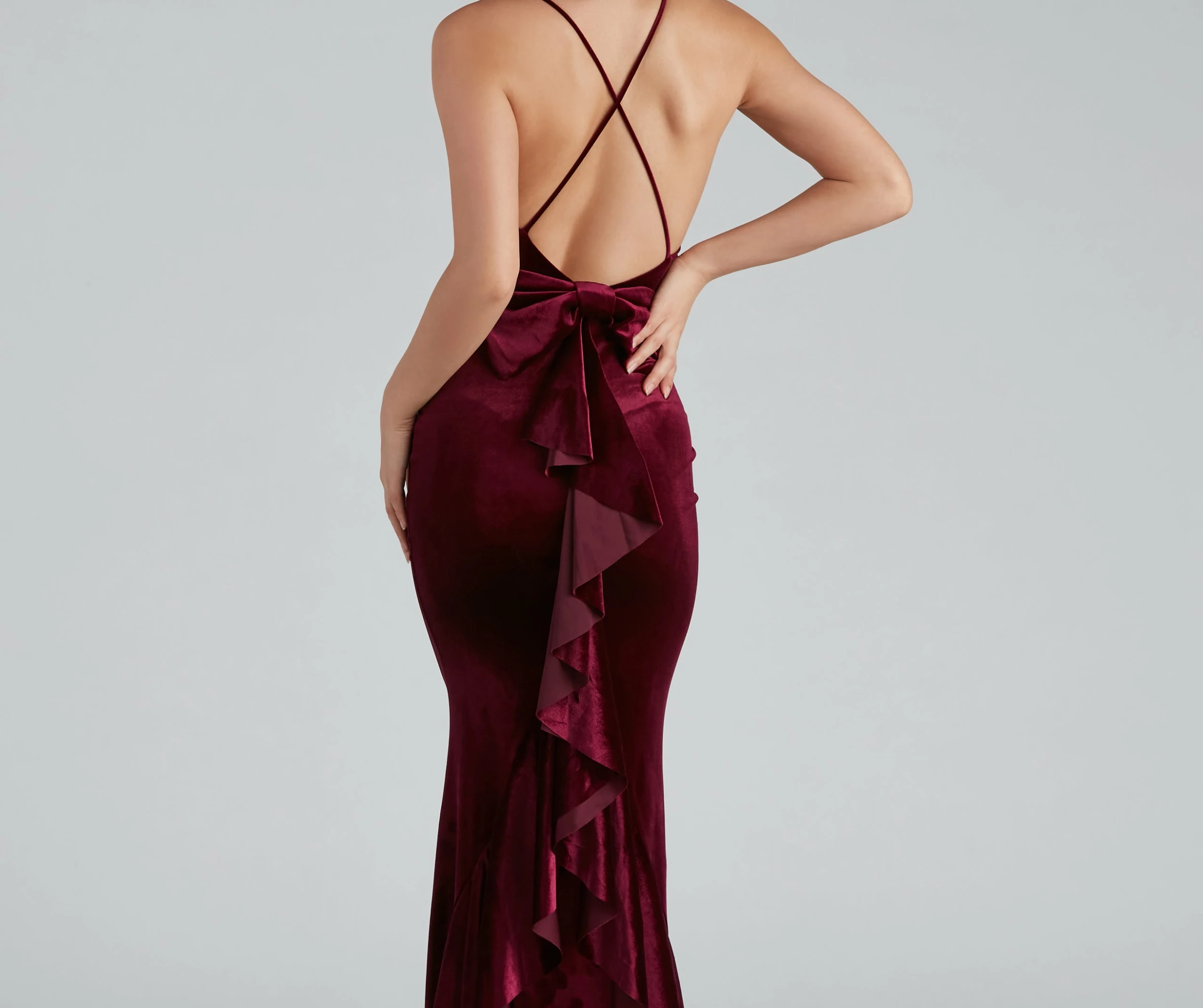 Windsor. Margot Formal Ruffled Velvet Dress 10 Windsor. Margot Formal Ruffled Velvet Dress - Image 8