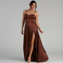 Windsor. Jaxine Formal Satin Corset Dress -Deals Skirt Store 05002 1838 4