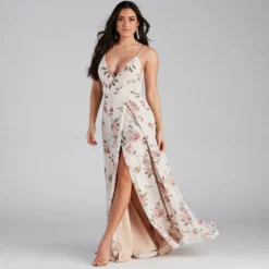 Windsor. Geneviève Floral Chiffon Wrap Dress -Deals Skirt Store 05002 1889 3