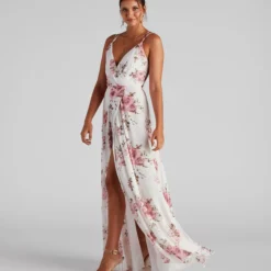 Windsor. Geneviève Floral Chiffon Wrap Dress -Deals Skirt Store 05002 2059 1