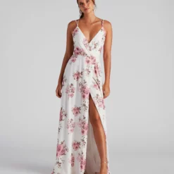 Windsor. Geneviève Floral Chiffon Wrap Dress -Deals Skirt Store 05002 2059 3