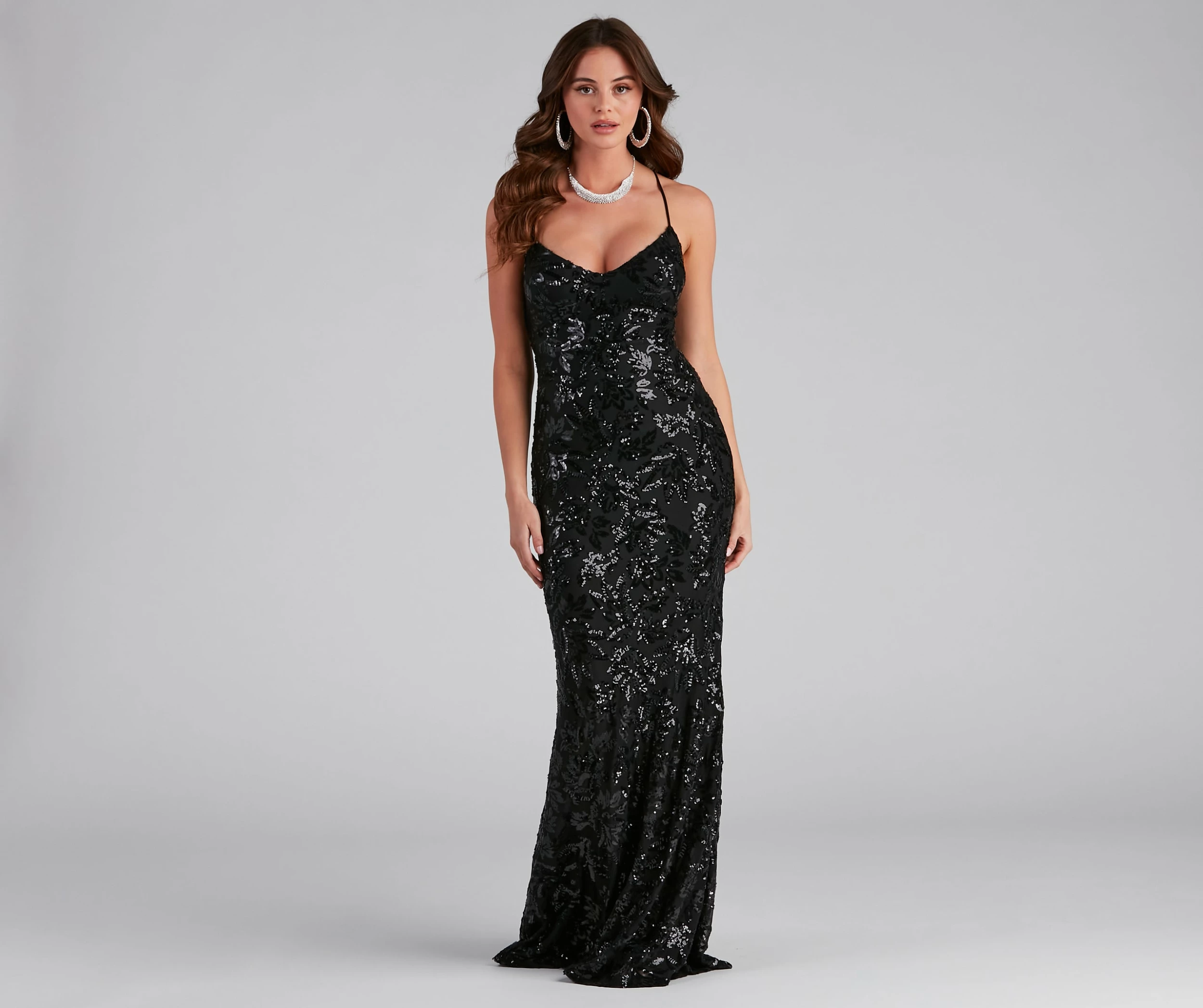 Windsor. Marleigh Formal Sequin Scroll Dress 3 Windsor. Marleigh Formal Sequin Scroll Dress