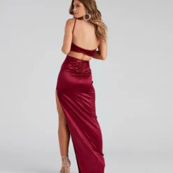 Windsor. Maude Formal High Slit Satin Dress 8 Windsor. Maude Formal High Slit Satin Dress -Deals Skirt Store 05002 2103 3 29d0adde 62ba 4727 8b2e a100b17a4d9f