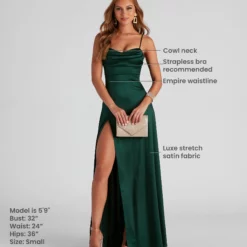 Windsor. Marissa Formal Satin Cowl Neck Dress -Deals Skirt Store 05002 2119 9 5171663f 5f07 4864 8a4e 7d218052ef36