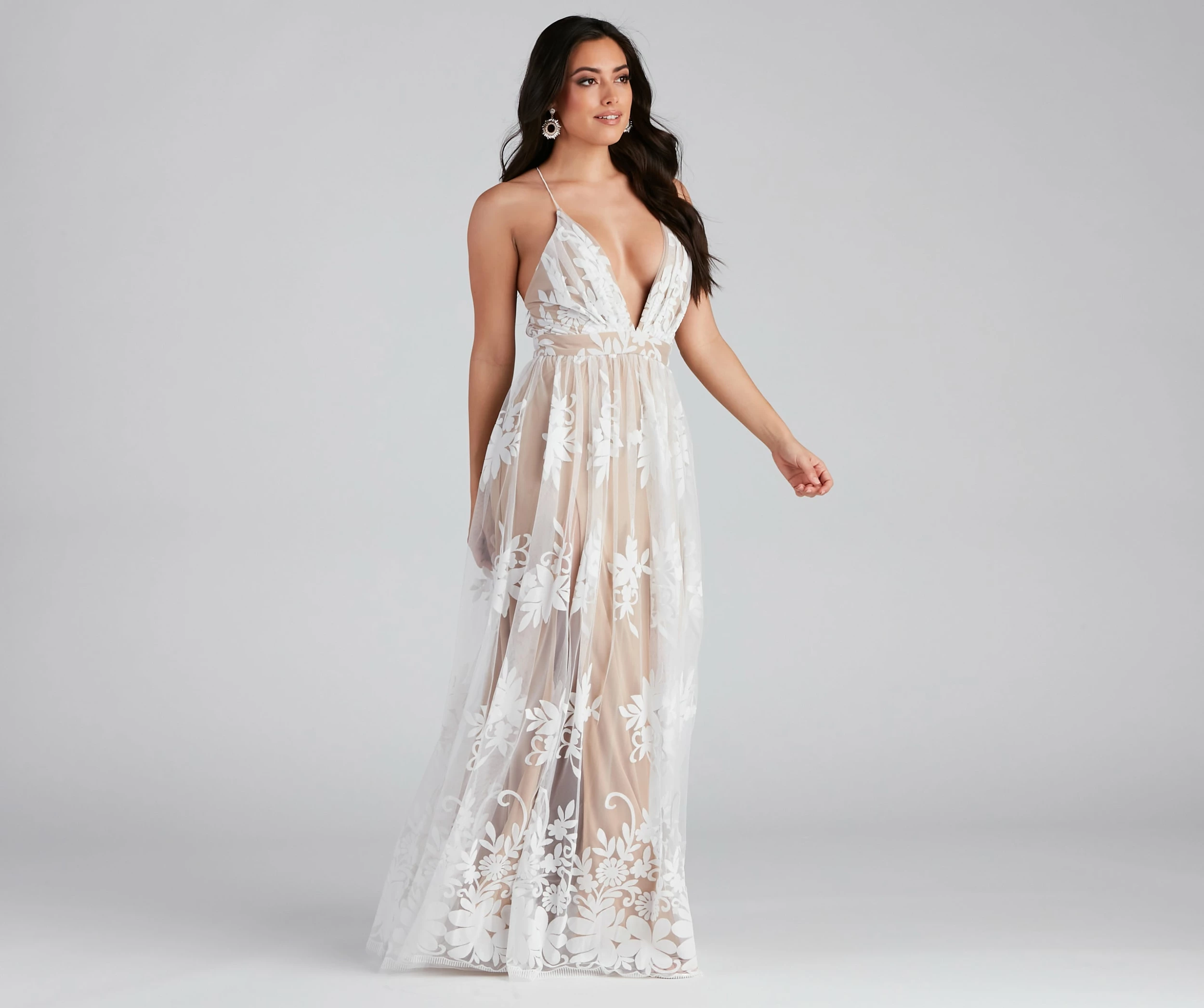 Windsor. Morgan Formal Flocked Velvet Dress 20 Windsor. Morgan Formal Flocked Velvet Dress - Image 18