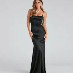 Windsor. Hadley Formal Satin Lace Up Dress -Deals Skirt Store 05002 2252 3