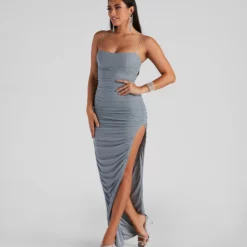 Windsor. Aria Heat Stone Mesh Formal Dress