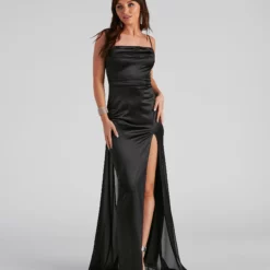 Windsor. Trina Formal Satin Back Sash Dress -Deals Skirt Store 05002 2280 3