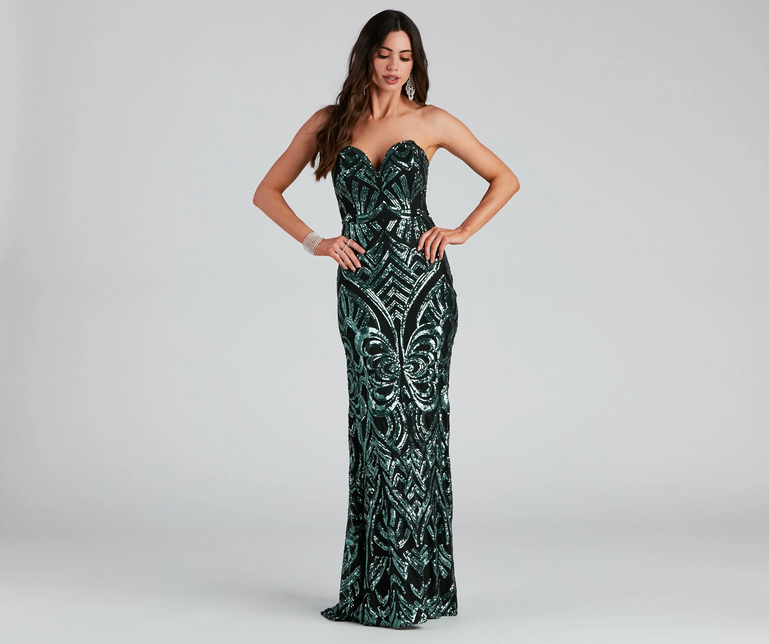 Windsor. Cassy Formal Sequin Lace Up Dress 3 Windsor. Cassy Formal Sequin Lace Up Dress