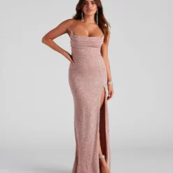 Windsor. Lorelai Formal Glitter Long Dress