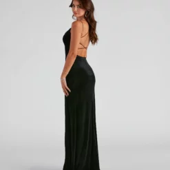 Windsor. Vega Formal High Slit Velvet Dress -Deals Skirt Store 05002 2423 2