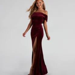 Windsor. Olivia Formal Velvet Off-The-Shoulder Dress 24 Windsor. Olivia Formal Velvet Off-The-Shoulder Dress -Deals Skirt Store 05002 2425 3 3e4a18ae 973b 461b 9b06 792e60974ed9