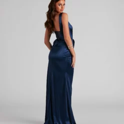 Windsor. Lo Formal One-Shoulder Satin Corset Dress -Deals Skirt Store 05002 2469 2