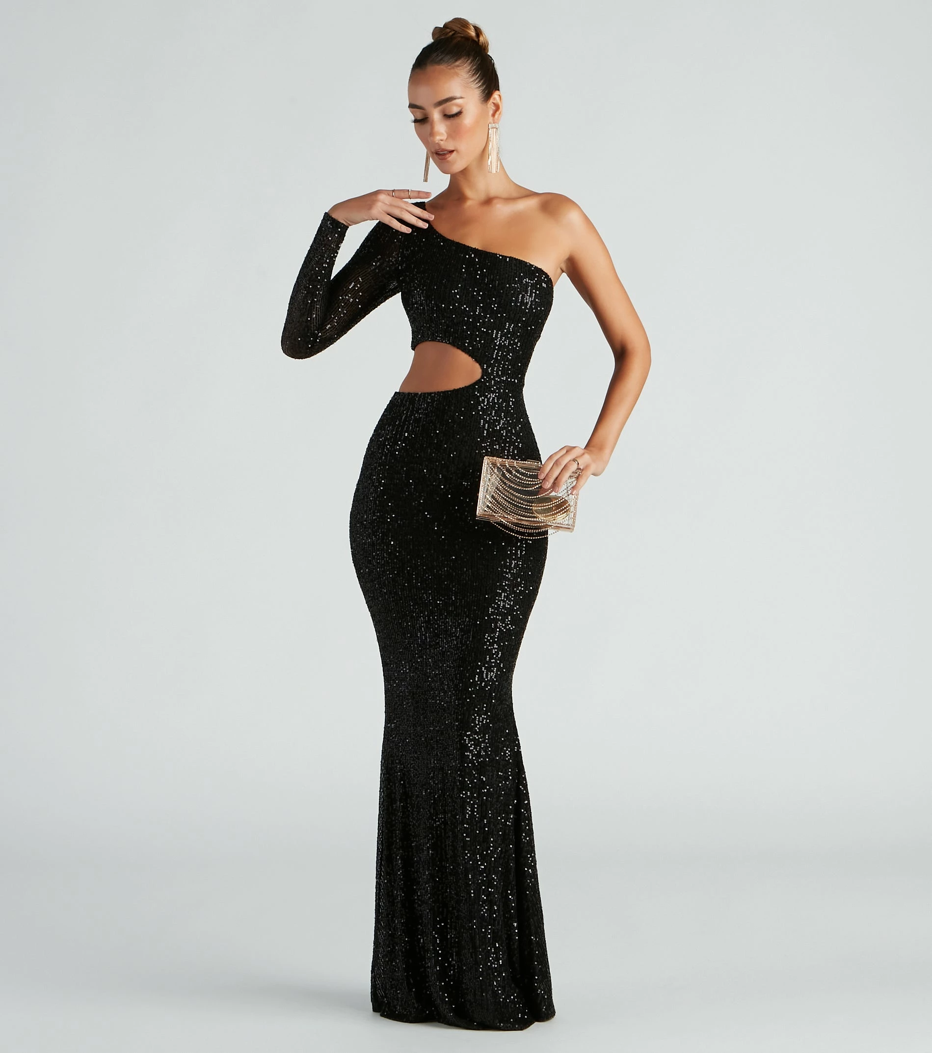 Windsor. Emmie Formal Sequin One-Shoulder Dress 7 Windsor. Emmie Formal Sequin One-Shoulder Dress - Image 5