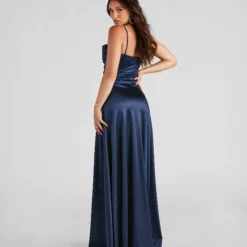 Windsor. Marissa Formal Satin Cowl Neck Dress -Deals Skirt Store 05002 2481 2