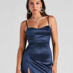 Windsor. Marissa Formal Satin Cowl Neck Dress -Deals Skirt Store 05002 2481 4