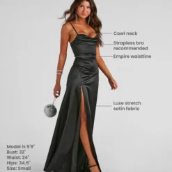 Windsor. Marissa Formal Satin Cowl Neck Dress -Deals Skirt Store 05002 2483 9 eb6a0468 ad97 4411 9711 c0dfa049971a