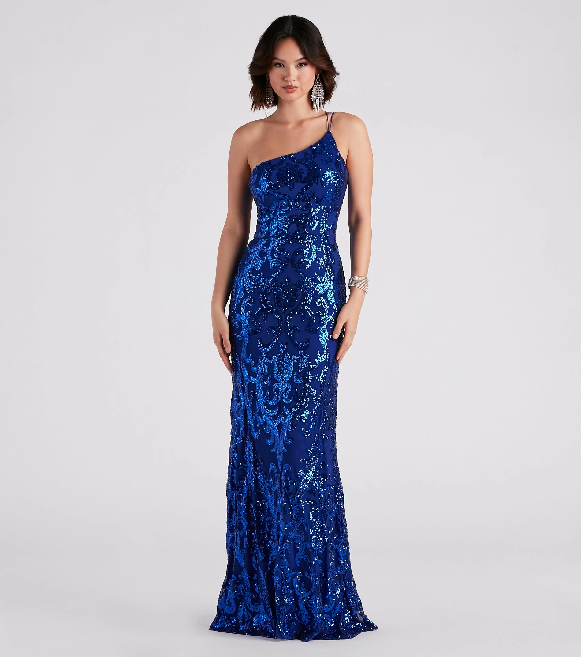 Windsor. Eleanor Formal Sequin One Shoulder Dress 3 Windsor. Eleanor Formal Sequin One Shoulder Dress