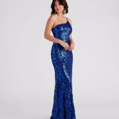 Windsor. Eleanor Formal Sequin One Shoulder Dress 12 Windsor. Eleanor Formal Sequin One Shoulder Dress -Deals Skirt Store 05002 2487 3