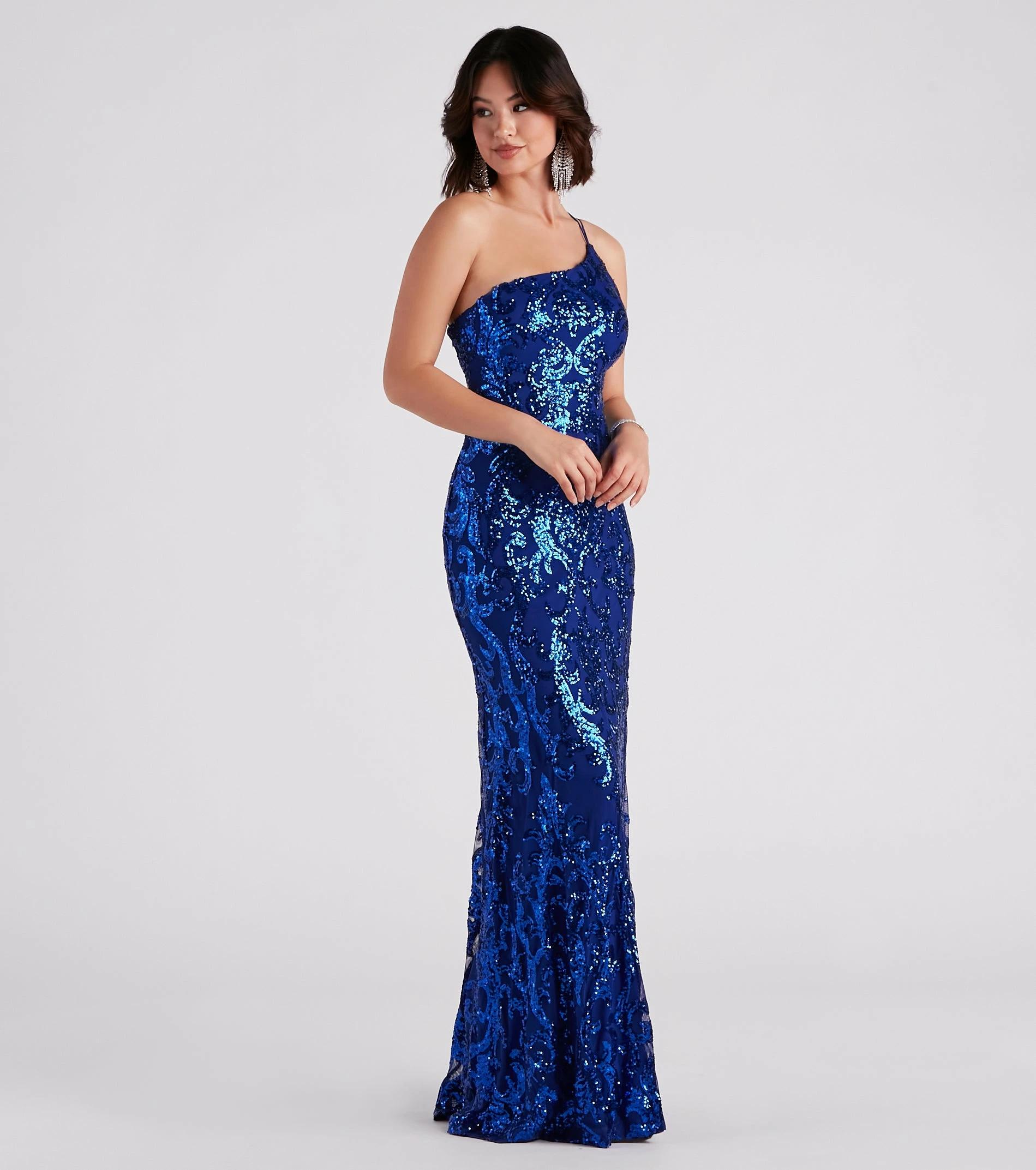 Windsor. Eleanor Formal Sequin One Shoulder Dress 5 Windsor. Eleanor Formal Sequin One Shoulder Dress - Image 3