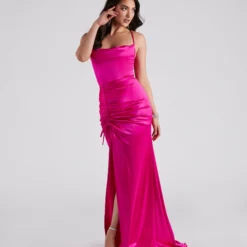Windsor. Serenity Ruched Satin Formal Dress 15 Windsor. Serenity Ruched Satin Formal Dress -Deals Skirt Store 05002 2501 1 789a3d7c 00b7 4645 b168 7d3300c9fce0