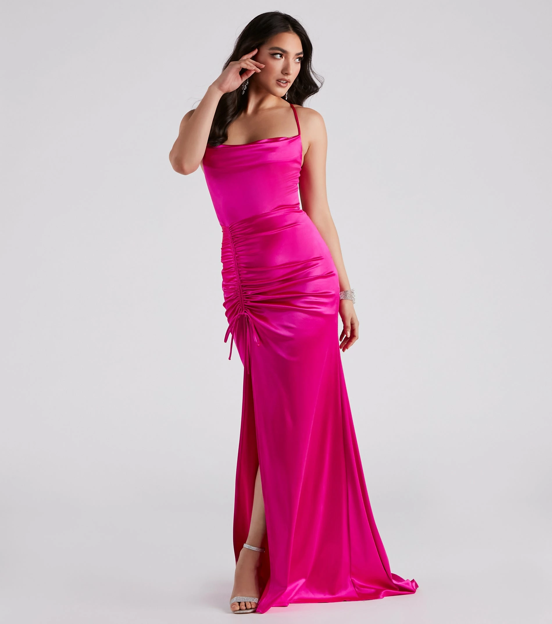 Windsor. Serenity Ruched Satin Formal Dress 4 Windsor. Serenity Ruched Satin Formal Dress - Image 2