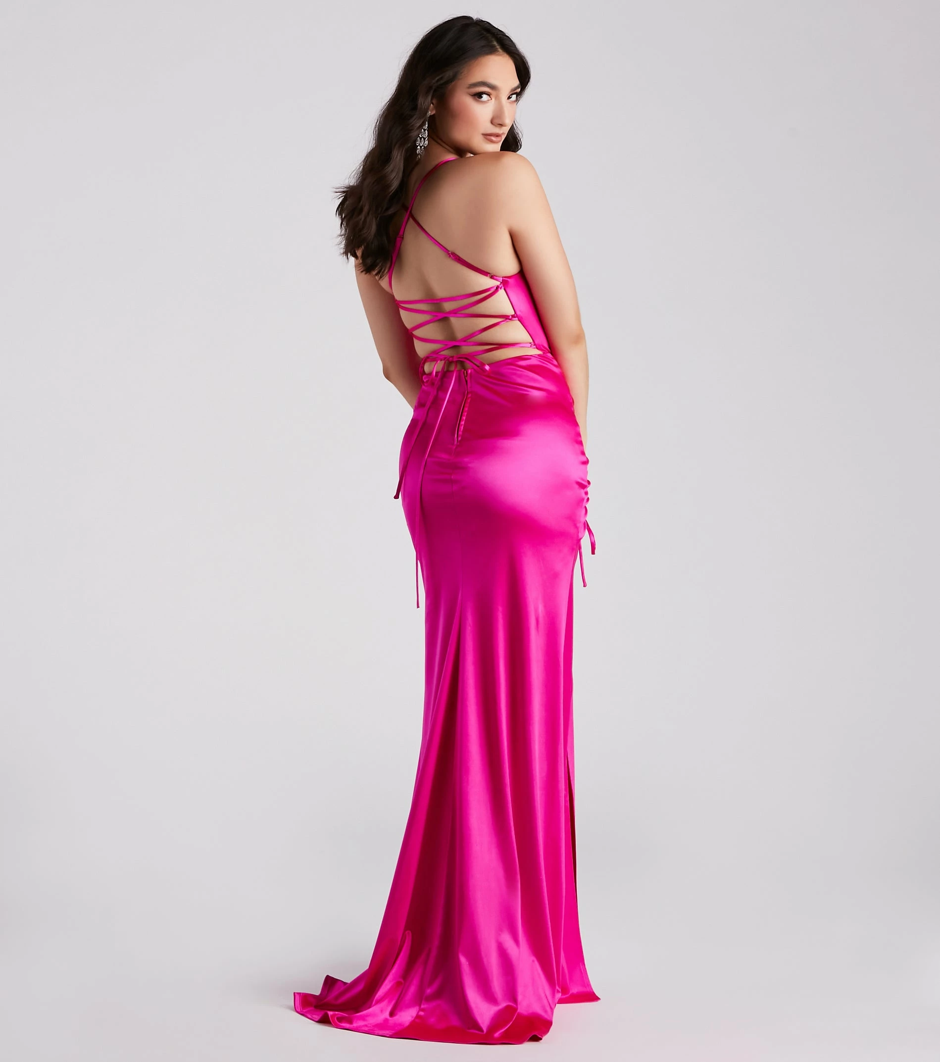 Windsor. Serenity Ruched Satin Formal Dress 3 Windsor. Serenity Ruched Satin Formal Dress